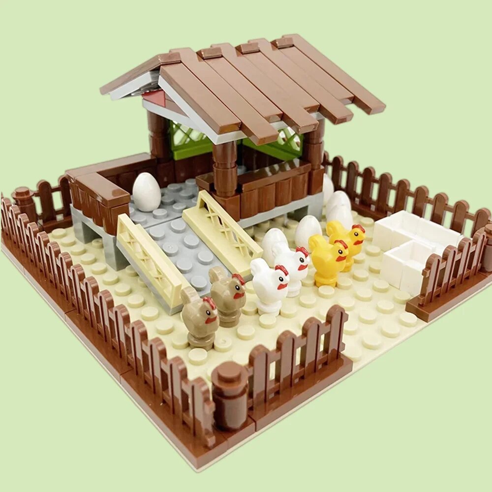 Urban Farming For Kids - New MOC Chicken Coop Model Building