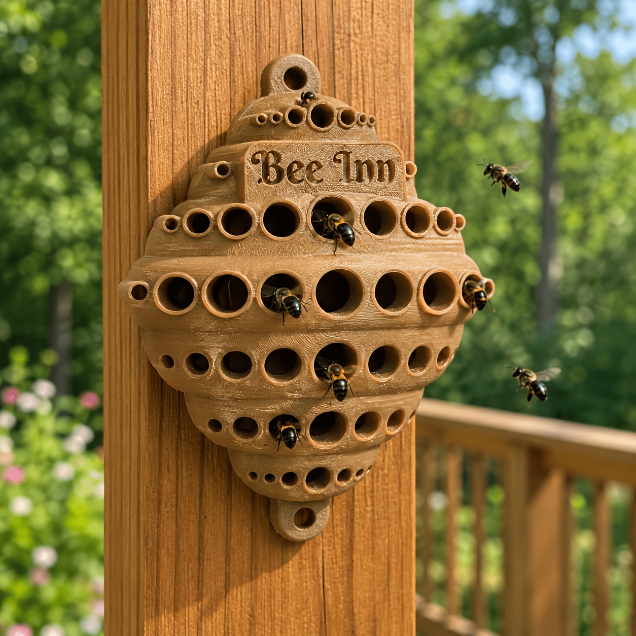 Urban Farming Urban Gardening - 3D Printed Wall-Mounted Bee & Butterfly