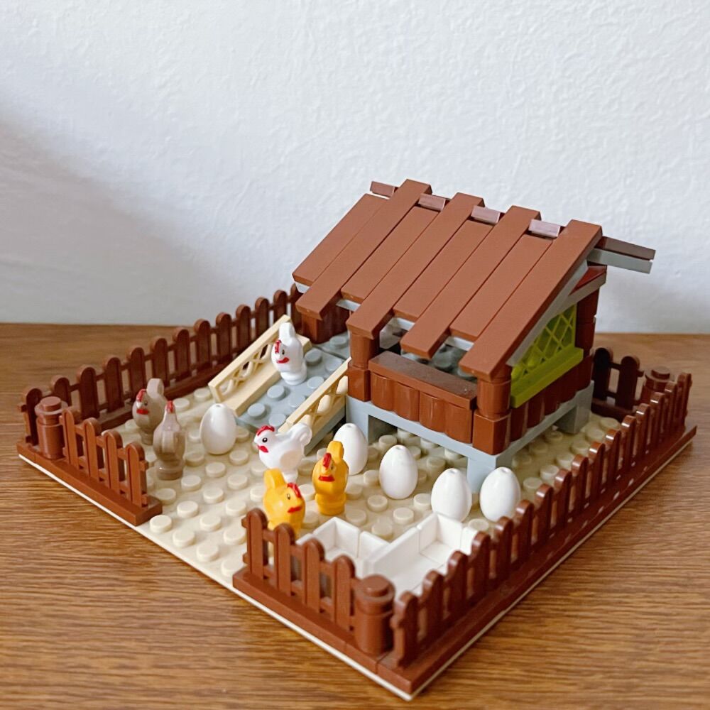 New MOC Chicken Coop Model Bui - Urban Farming For Kids 评论和价格