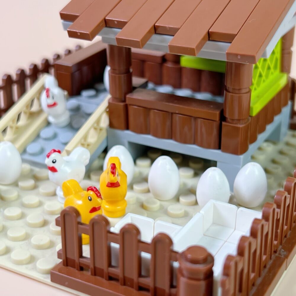 New MOC Chicken Coop Model Bui - Urban Farming For Kids 评论和价格